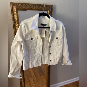 Julia Crop Jean Jacket by Kut from the Kloth ecru white